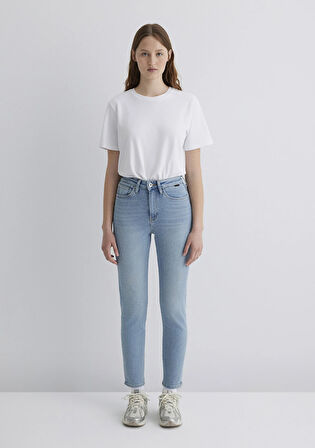Star Gold Shape Puslu Buz Mavi Jean Pantolon 101077-89180