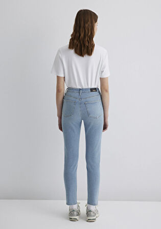 Star Gold Shape Puslu Buz Mavi Jean Pantolon 101077-89180