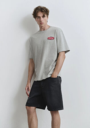 Houston Street Antrasit Denim Jean Şort 0410672-89813