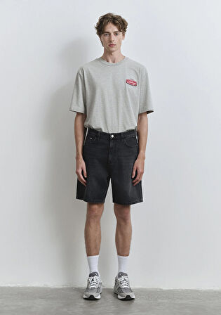 Houston Street Antrasit Denim Jean Şort 0410672-89813