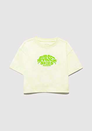 Baskılı Batik Yeşil Tişört 7610324-90385