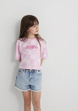 Baskılı Pembe Tişört 7610325-90384