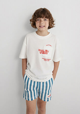 Baskılı Ekru Tişört 6610327-70057