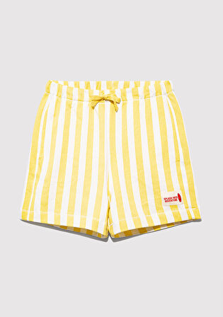 Çizgili Sarı Şort 6410012-89179