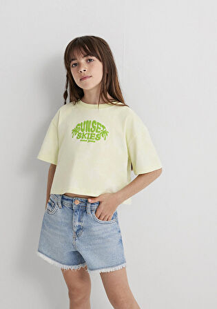 Baskılı Batik Yeşil Tişört 7610324-90385