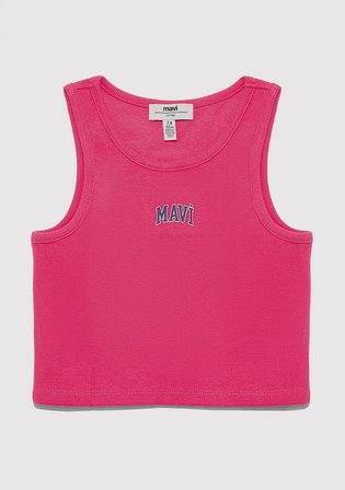 Mavi Logo Baskılı Pembe Atlet 7610336-71111