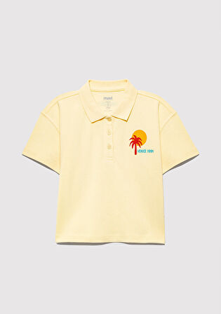 Venice 1991 Baskılı Sarı Polo Tişört 7610335-89143