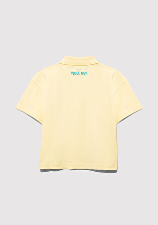 Venice 1991 Baskılı Sarı Polo Tişört 7610335-89143