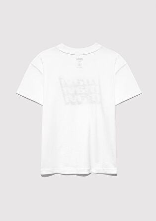 Mavi Logo Baskılı Ekru Tişört 6610284-70057