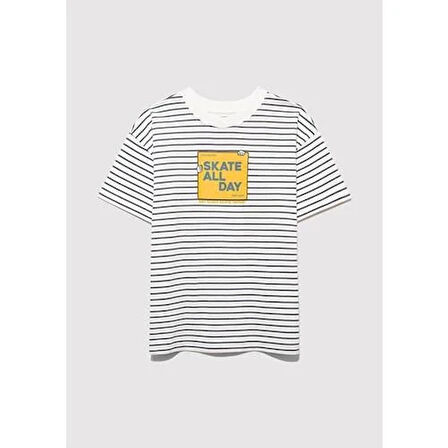 SKATE ALL DAY BASKILI TİŞÖRT