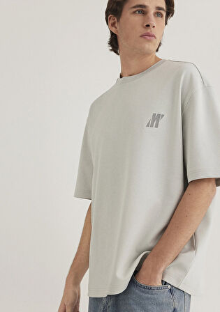 Baskılı Gri Tişört 0612743-70082