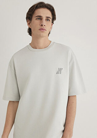 Baskılı Gri Tişört 0612743-70082