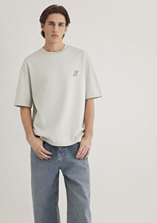 Baskılı Gri Tişört 0612743-70082