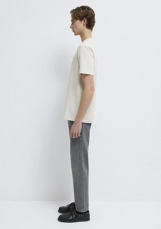 Mavi Jeans Nakışlı Ekru Basic tişört 0612733-70134