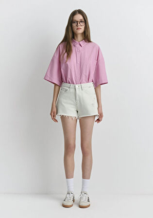 Rosie 90lar Buz Mavi Jean Şort 1447489738