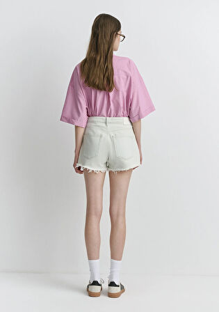 Rosie 90lar Buz Mavi Jean Şort 1447489738