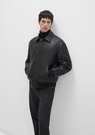 Siyah Suni Deri Ceket 0110636-71379