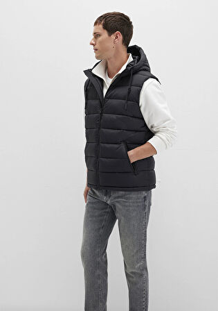 Kapüşonlu Siyah  Şişme Yelek 0110604-71379