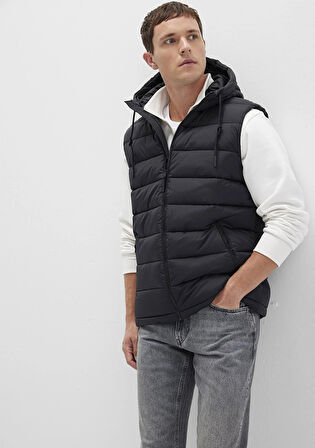 Kapüşonlu Siyah  Şişme Yelek 0110604-71379