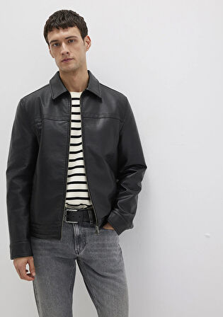 Siyah Suni Deri Ceket 0110635-71379