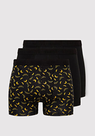 3lü Baskılı Siyah Boxer 0911910-900