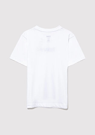 Hav Baskılı Beyaz Çocuk Tişört 6610350-620