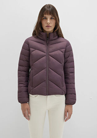 Dik Yaka Kahverengi Şişme Mont 110698-70260