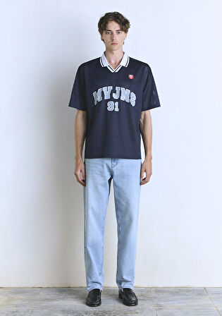 MVJNS 91 Baskılı Lacivert Forma Tişört 0612778-70487