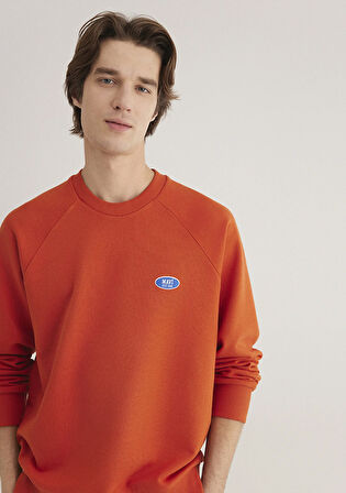 Mavi Logo Baskılı Turuncu Sweatshirt 0S10335-70435