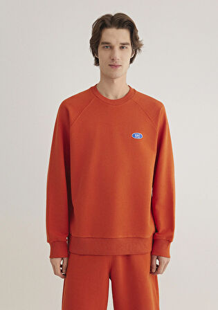 Mavi Logo Baskılı Turuncu Sweatshirt 0S10335-70435