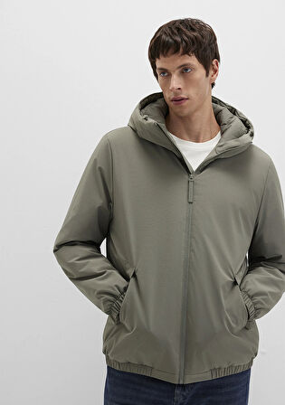 Kapüşonlu Yeşil Mont 0110617-85485