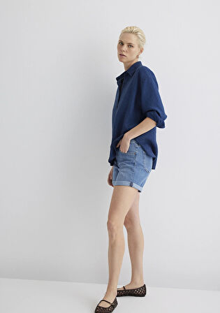 Pixie Casual Açık Mavi Jean Şort 1437090725