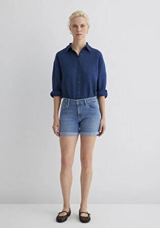 Pixie Casual Açık Mavi Jean Şort 1437090725