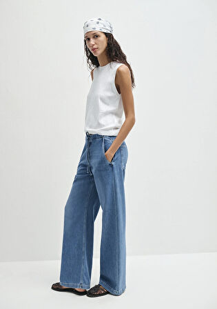 Liny Akdeniz Açık Mavi Jean Pantolon 1012638-90364