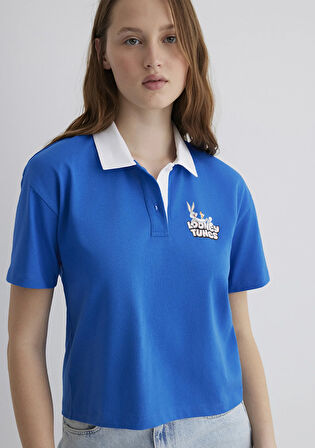 Bugs Bunny Baskılı Lacivert Tişört 1613355-81330