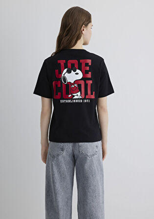 Joe Cool Baskılı Siyah Tişört 1613361-900