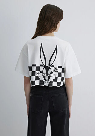Bugs Bunny Baskılı Beyaz Tişört 1613357-620