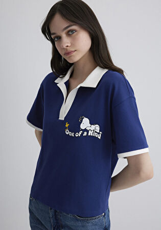 Snoopy Baskılı Lacivert Tişört 1613370-70722