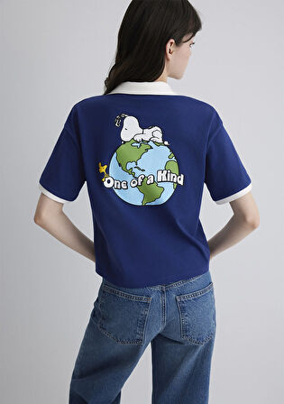 Snoopy Baskılı Lacivert Tişört 1613370-70722