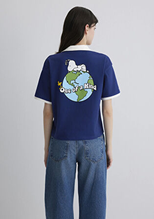 Snoopy Baskılı Lacivert Tişört 1613370-70722