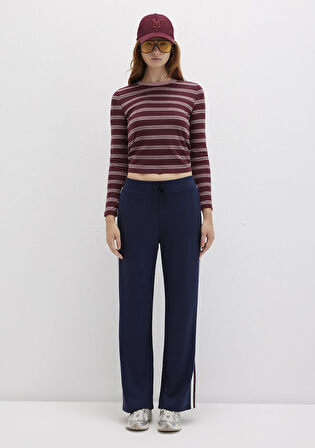 Şerit Detaylı Lacivert Pantolon 1011061-82318