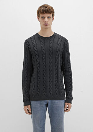 Antrasit Örgü Kazak 0710313-70076