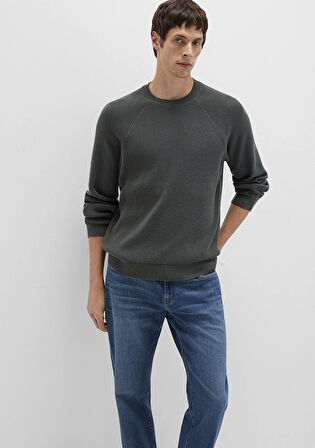 Bisiklet Yaka Yeşil Kazak 0710307-71598