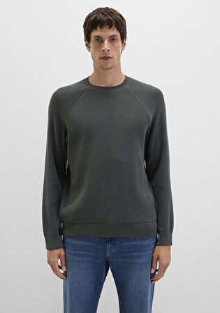 Bisiklet Yaka Yeşil Kazak 0710307-71598