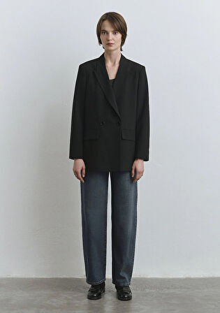 Siyayh Çizgili Blazer 1110519-85353