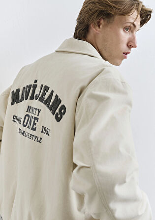 Mavi Jeans Baskılı Ekru Kolej Ceket 0110722-86411