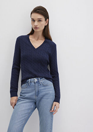 V Yaka Lacivert Kazak 1710340-84371