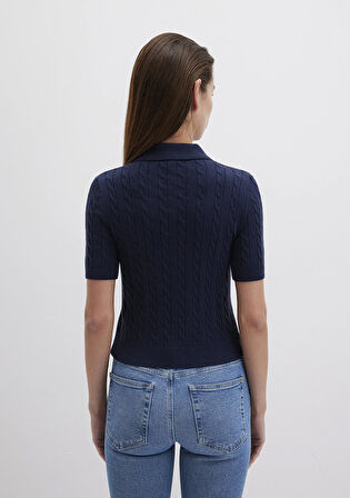 Lacivert Triko Polo 1710328-84371