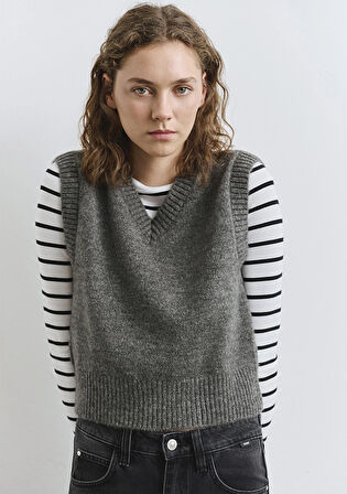 Yün Karışımlı Antrasit Süveter 1710711-87829