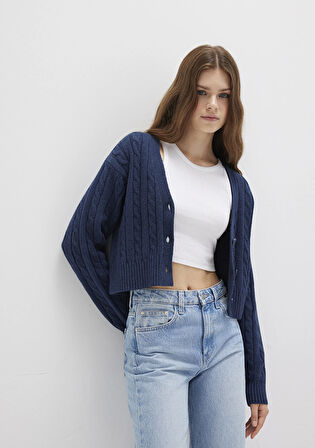 Düğmeli Lacivert Hırka 1710576-70488